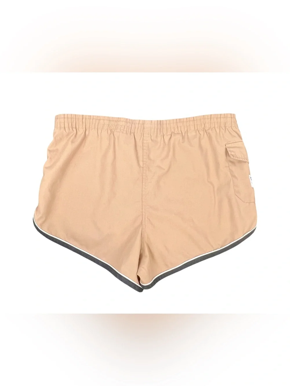 Vintage 70s/80s Men’s California Shores Tan Swim Trunks Shorts 2” Inseam Size M